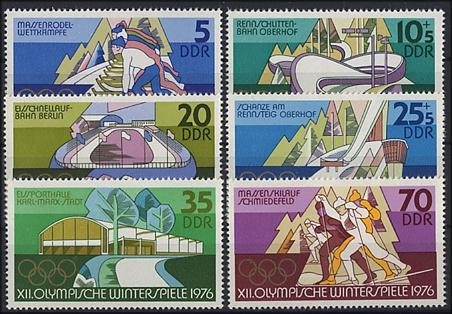 DDR, MiNr. 2099-2104 postfrisch - Olympische Winterspiele Innsbruck 1976