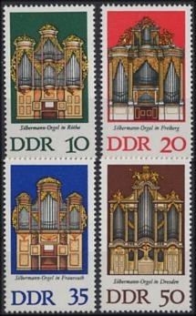 DDR, MiNr. 2111-2114 postfrisch - Silbermann-Orgeln