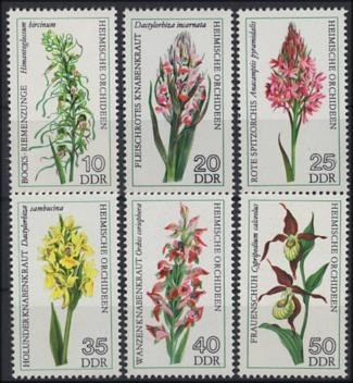 DDR, MiNr. 2135-2140 postfrisch - Heimische Orchideen
