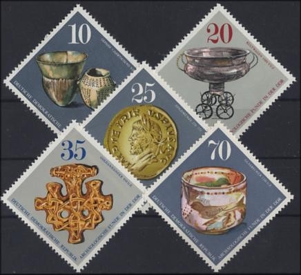 DDR, MiNr. 2182-2186 postfrisch - Archäologische Funde in der DDR