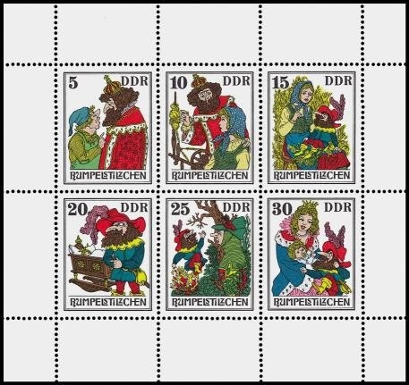 DDR, MiNr. 2187-2192 Kleinbogen postfrisch - Märchen Rumpelstilzchen