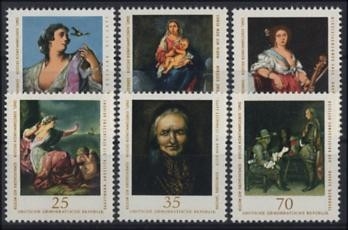 DDR, MiNr. 2193-2198 postfrisch - Staatliche Kunstsammlungen Dresden, Galerie Alte Meister