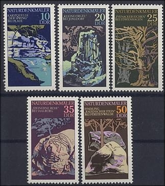 DDR, MiNr. 2203-2207 postfrisch - Naturdenkmäler