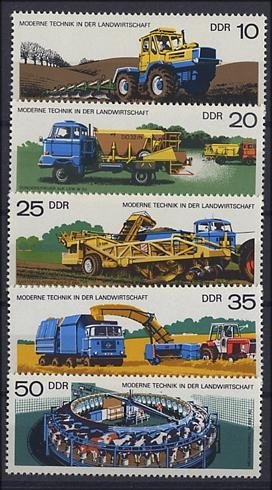 DDR, MiNr. 2236-2240 postfrisch - Moderne Technik in der Landwirtschaft
