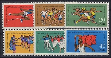 DDR, MiNr. 2241-2246 postfrisch - Turn- und Sportfest; Kinder- und Jugendspartakiade, Leipzig