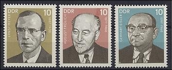 DDR, MiNr. 2264-2266 postfrisch - Persönlichkeiten der deutschen Arbeiterbewegung (VI)