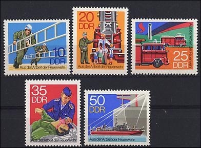DDR, MiNr. 2276-2280 postfrisch - Feuerwehr