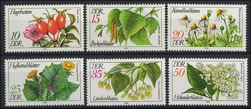 DDR, MiNr. 2287-2292 postfrisch - Arzneipflanzen