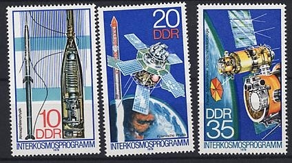 DDR, MiNr. 2310-2312 postfrisch - Interkosmosprogramm