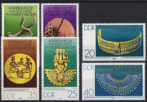 DDR, MiNr. 2330-2335 postfrisch - Altafrikanische Kunstschätze in Museen der DDR