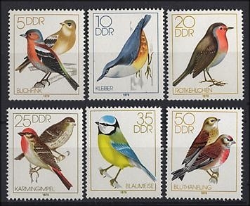 DDR, MiNr. 2388-2393 postfrisch - Heimische Singvögel