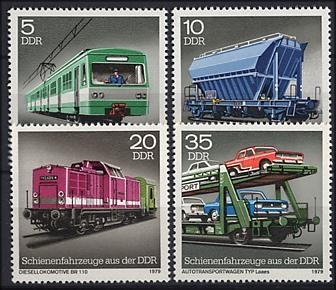 DDR, MiNr. 2414-2417 postfrisch - Schienenfahrzeuge der DDR