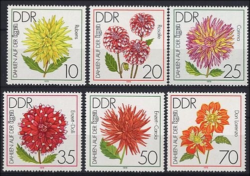 DDR, MiNr. 2435-2440 postfrisch - Dahlien Internationale Gartenbauausstellung Erfurt