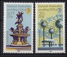 DDR, MiNr. 2441-2442 postfrisch - Nationale Briefmarkenausstellung DDR ’79, Dresden