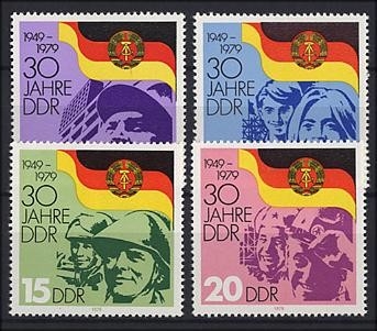 DDR, MiNr. 2458-2461 postfrisch -30 Jahre DDR