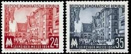 DDR, MiNr. 433-434 postfrisch - Leipziger Messe 1954
