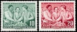 DDR, MiNr. 450-451 postfrisch Internationaler Frauentag