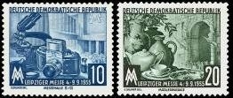 DDR, MiNr. 479-480 postfrisch - Leipziger Herbstmesse 1955