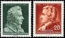 DDR, MiNr. 510-511 postfrisch - Wolfgang Amadeus Mozart
