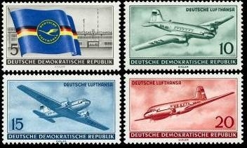 DDR, MiNr. 512-515 postfrisch - Eröffnung des zivilen Flugverkehrs