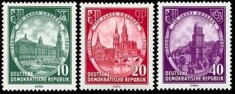 DDR, MiNr. 524-526 postfrisch - 750 Jahre Dresden