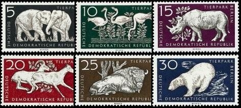 DDR, MiNr. 551-556 postfrisch - Tierpark Berlin