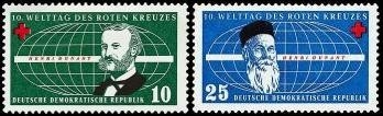 DDR, MiNr. 572-573 postfrisch - Welttag des Roten Kreuzes