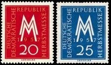 DDR, MiNr. 596-597 postfrisch - Leipziger Herbstmesse 1957