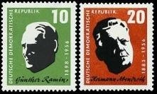 DDR, MiNr. 604-605 postfrisch - Todestag Günther Ramin und Hermann Abendroth