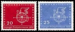 DDR, MiNr. 618-619 postfrisch - Leipziger Frühjahrsmesse 1958