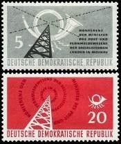 DDR, MiNr. 620-621 postfrisch - Konferenz der Minister des Post- und Fernmeldewesens der sozialistischen Länder, Moskau