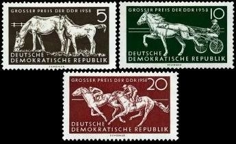 DDR, MiNr. 640-642 postfrisch - Pferderennen Großer Preis der DDR
