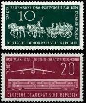 DDR, MiNr. 660-661 postfrisch - Tag der Briefmarke 1958