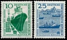 DDR, MiNr. 663-664 postfrisch - Seehafen Rostock