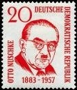 DDR, MiNr. 671 postfrisch - 1. Todestag von Otto Nuschke