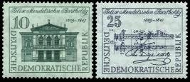 DDR, MiNr. 676-677 postfrisch - Felix Bendelsohn-Bartholdy