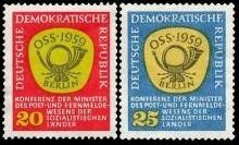 DDR, MiNr. 686-687 postfrisch - Konferenz der Minister des Post- und Fernmeldewesens der sozialistischen Länder (OSS), Berlin