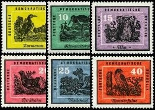 DDR, MiNr. 698-703 postfrisch - Hemische Vögel