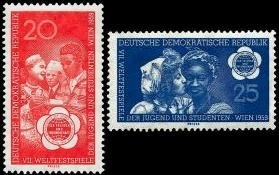 DDR, MiNr. 705-706 postfrisch - Weltfestspiele der Jugend und Studenten, Wien