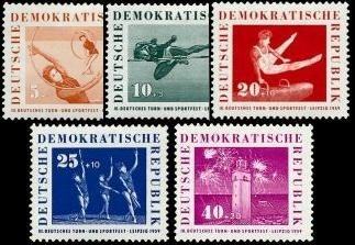 DDR, MiNr. 707-711 postfrisch - Deutsches Turn- und Sportfest, Leipzig