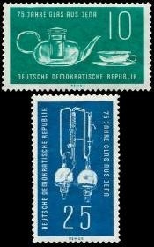 DDR, MiNr. 713-714 postfrisch - 75 Jahre Glas aus Jena