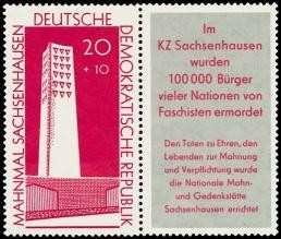 DDR, MiNr. 783 Zierfeld postfrisch - Mahnmahl Sachsenhausen