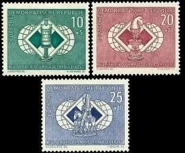 DDR, MiNr. 786-788 postfrisch Schach Olympiade Leipzig