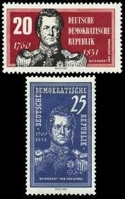DDR, MiNr. 793-794 postfrisch - August Wilhelm Anton Graf Neidhardt von Gneisenau
