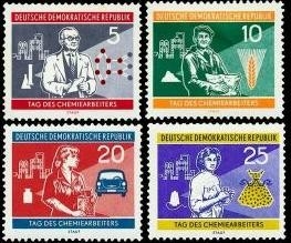 DDR, MiNr. 800-803 postfrisch - Tag des Chemiearbeiters