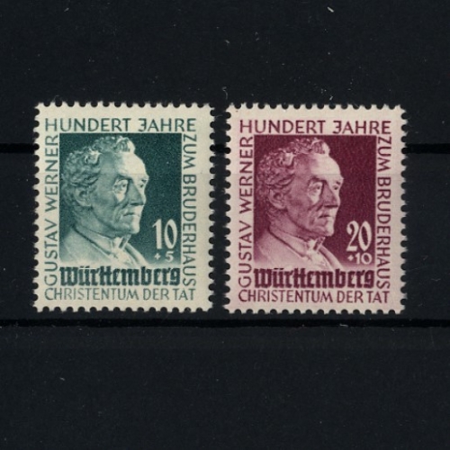 Französische Zone, Württemberg Michel Nr. 47-48 postfrisch - Gustav Werner