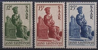 Saarland, Michel Nr. 293-295 postfrisch - Heiliges Jahr 1950