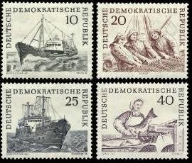 DDR, MiNr. 817-820 postfrisch - Hochseefischerei