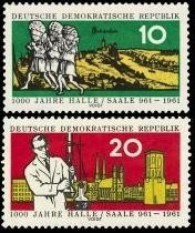 DDR, MiNr. 833-834 postfrisch - 1000 Jahre Stadt Halle (Saale)