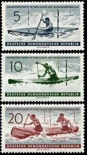 DDR, MiNr. 838-840 postfrisch - WM im Kanuslalom und Wildwasserrennen